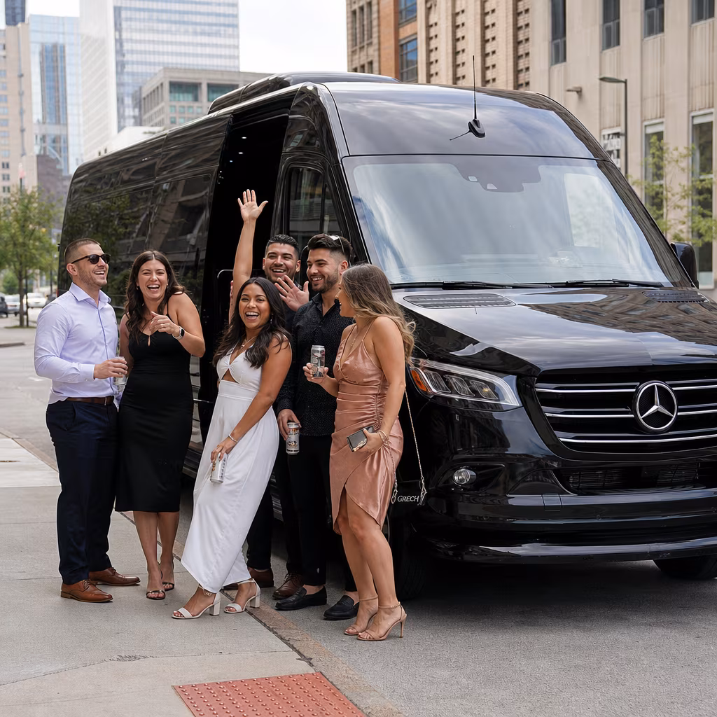 Bachelor and bachelorette party bus
