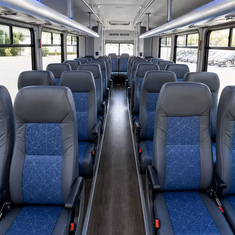 15-35 Passenger Minibus Interior