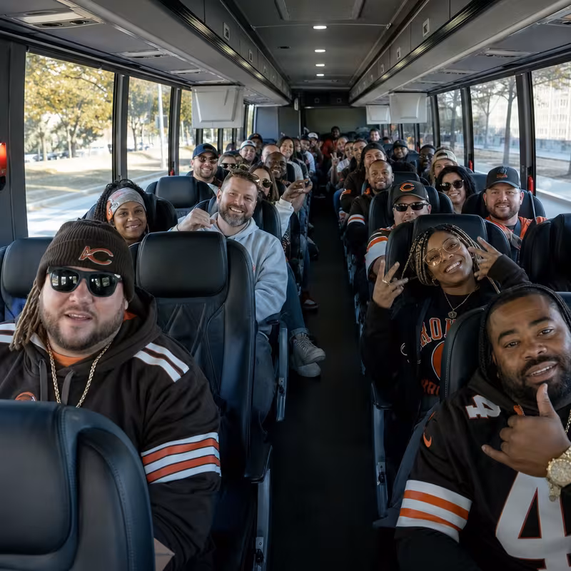 Black Mercedes Sprinter van staged for an Cleveland Sporting Event Transportation group